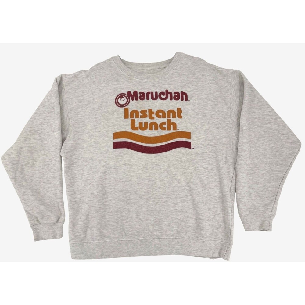 Maruchan Instant Lunch Graphic Sweatshirt‎ Heather Gray Mens XL Ramen Noodle